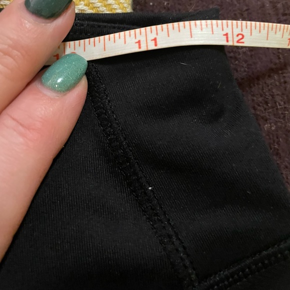 Avia Full Length Mesh & Lace Leg Cutout Insets Black Legging Sz XS / XCH 0-2 - Picture 9 of 14